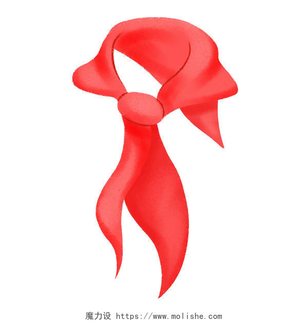 手绘卡通红领巾竞选红领巾少先队员学生红领巾元素